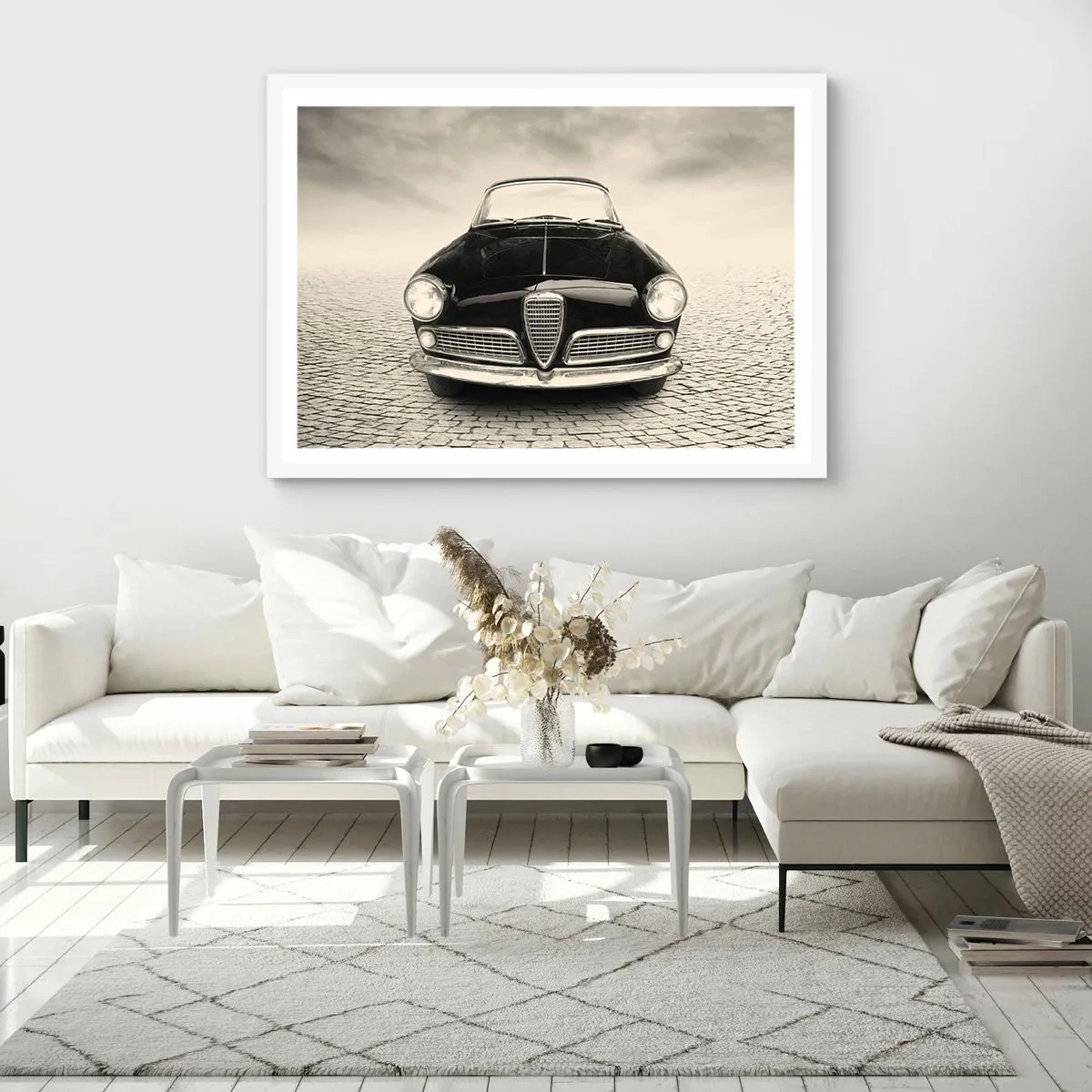 Affisch i vit ram - Hur kan man inte älska mig? - 100x70 cm