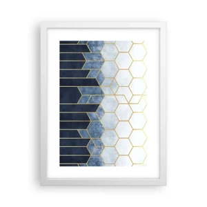 Affisch i vit ram - Komposition i synkoprytm - 30x40 cm