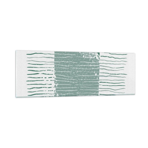 Glastavla - Bild på glas - Marin abstraktion - 90x30 cm