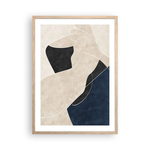 Affisch i ram av ljusek - Abstrakt komposition - färgkontrast - 50x70 cm