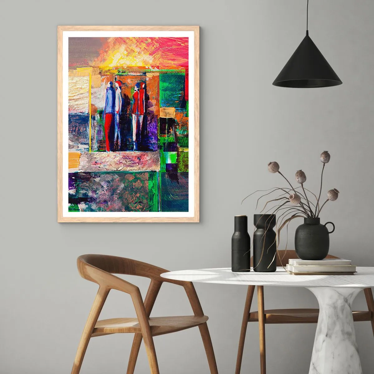 Affisch i ram av ljusek - Relationer och emotioner - 70x100 cm