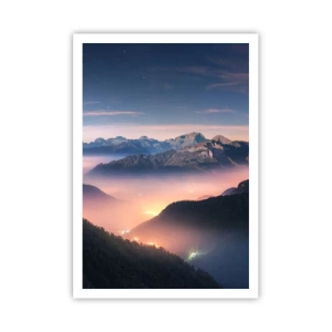 Affisch - Ljus i dalarna - 70x100 cm