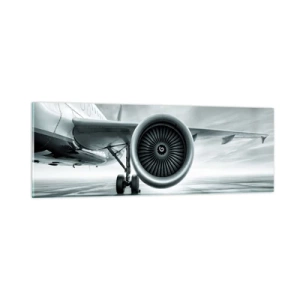 Glastavla - Bild på glas - Kraften finns! - 90x30 cm