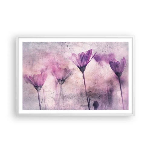 Affisch i vit ram - Blommornas sömn - 91x61 cm