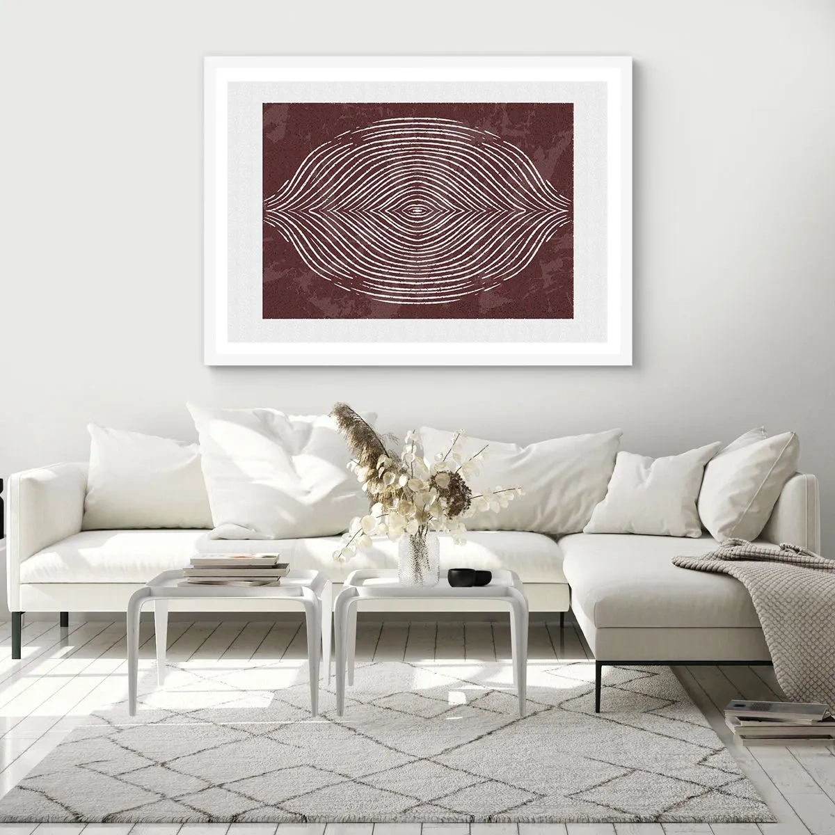 Affisch i vit ram - Rymden talar - 70x50 cm