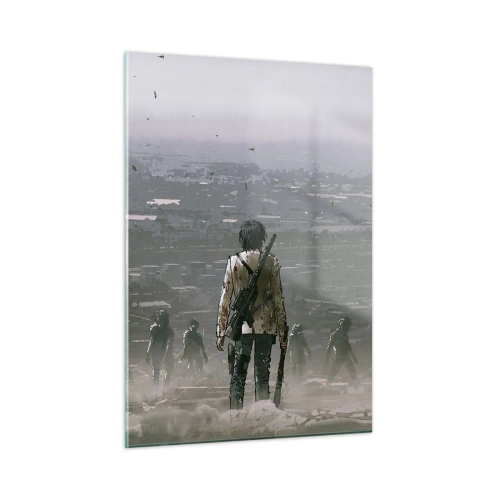 Glastavla - Bild på glas - Den siste rättvise? - 50x70 cm