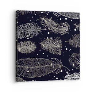 Canvastavla - Bild på duk - Fjäderspets - 30x30 cm