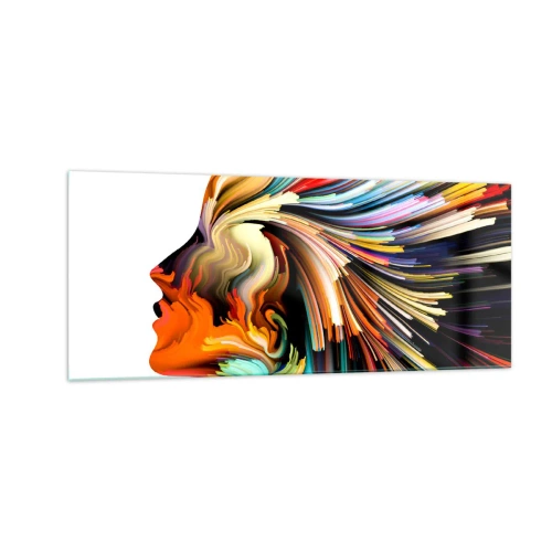 Glastavla - Bild på glas - Fantasin exploderar - 100x40 cm