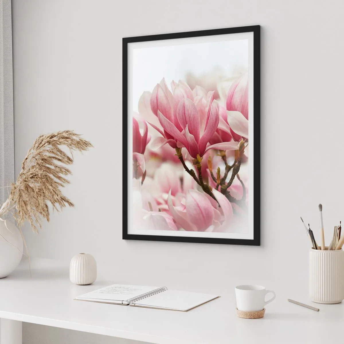 Affisch i svart ram - Vårblommor - 50x70cm - Vårblommor - Modern väggdekoration för vardagsrum och sovrum ARTTOR