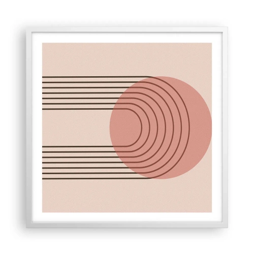 Affisch i vit ram - Ostoppad attraktionskraft - 60x60 cm