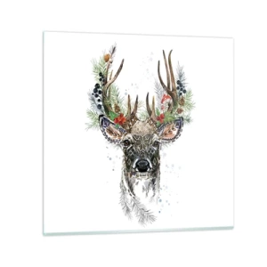 Glastavla - Bild på glas - I högtidskläder - 50x50 cm