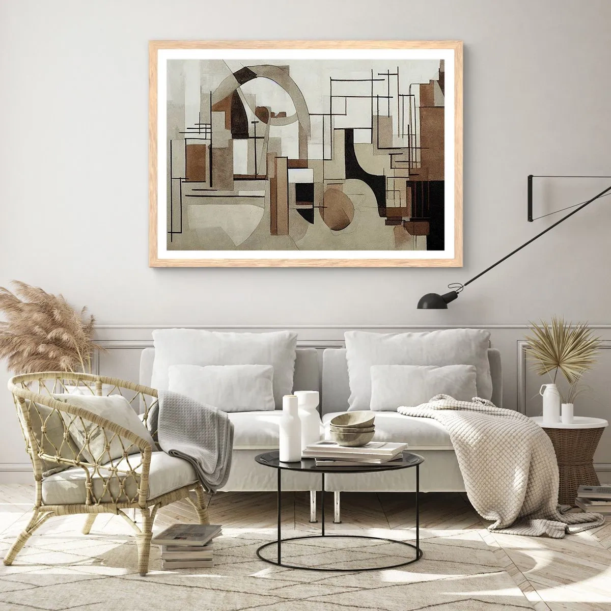 Affisch i ram av ljusek - Stadsbild 2.0 - 100x70 cm