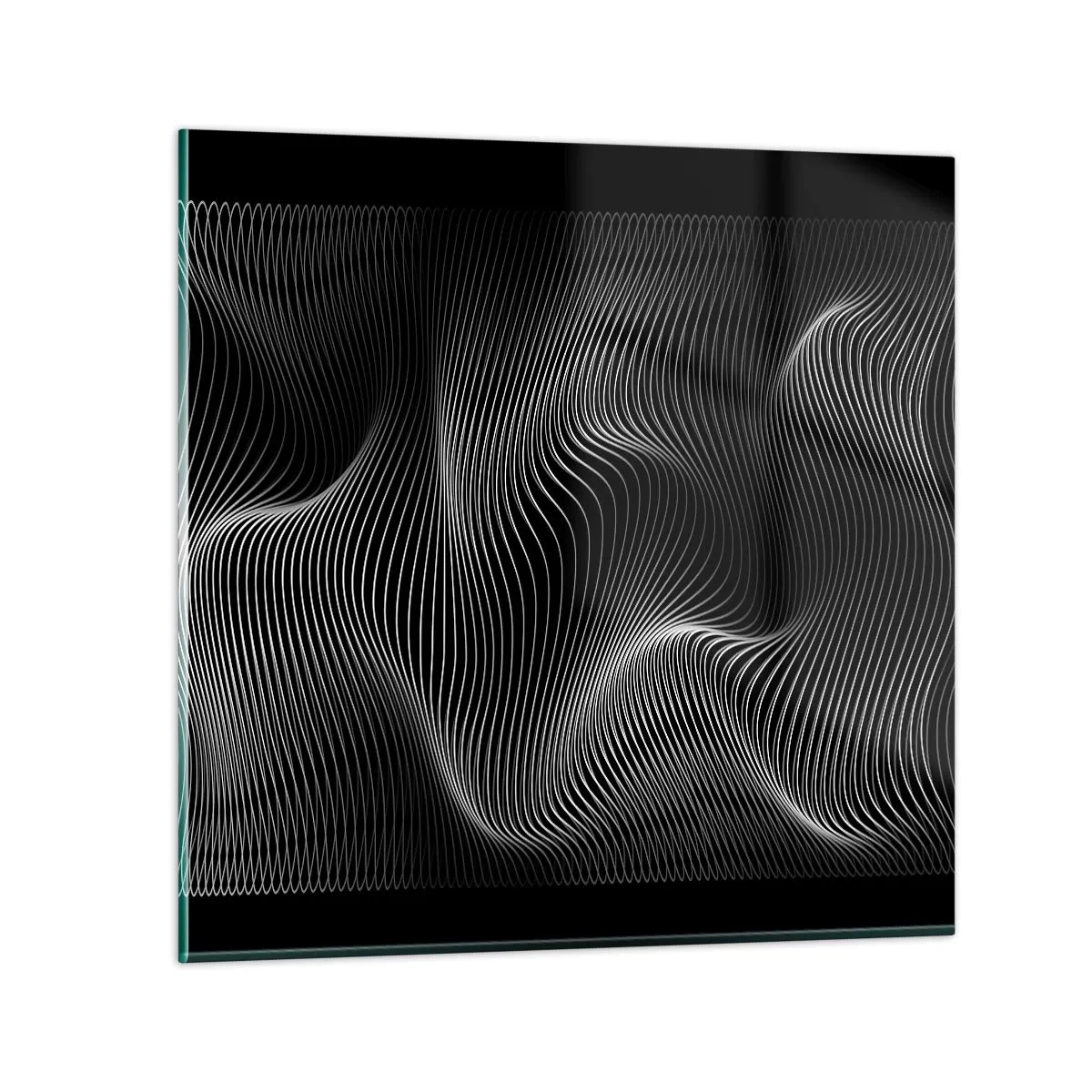 Glastavla - Bild på glas - Ljusets dans i rymden - 30x30 cm