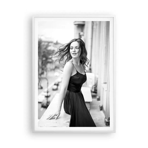 Affisch i vit ram - Säkert en Parisbo - 70x100 cm