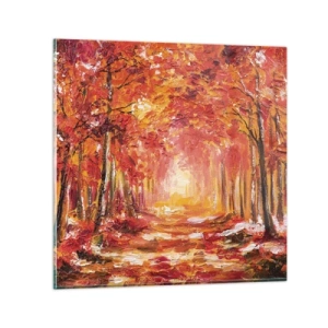 Glastavla - Bild på glas - Kopparskog - 30x30 cm