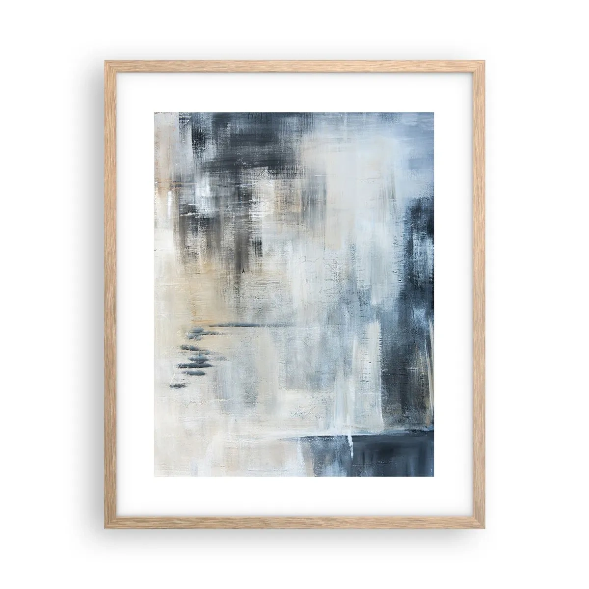 Affisch i ram av ljusek - Bakom en blå slöja - 40x50 cm