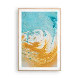 Affisch i ram av ljusek - Pastellfärgad virvel - 61x91 cm