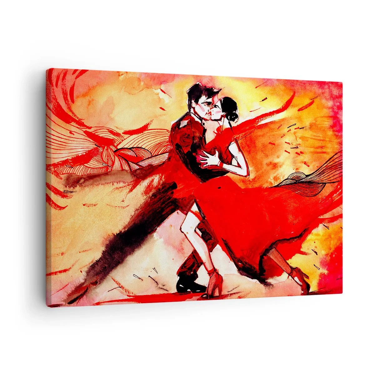 Canvastavla - Bild på duk - Passionens lila rytm - 70x50 cm