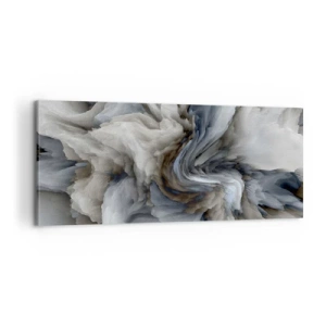 Canvastavla - Bild på duk - Sten och blomma - 100x40 cm