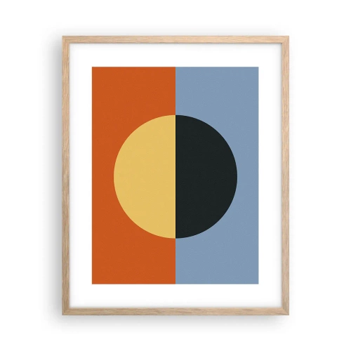 Affisch i ram av ljusek - Komposition av värme och kyla - 40x50 cm