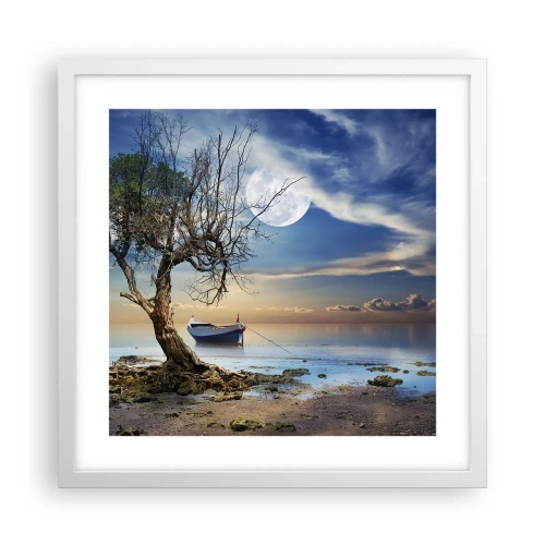 Affisch i vit ram - Är det slut eller början? - 40x40 cm