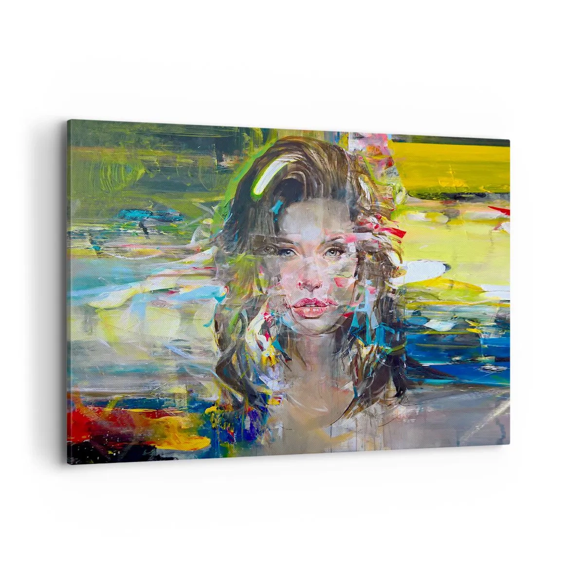 Canvastavla - Bild på duk - Bakom luftridån - 100x70 cm