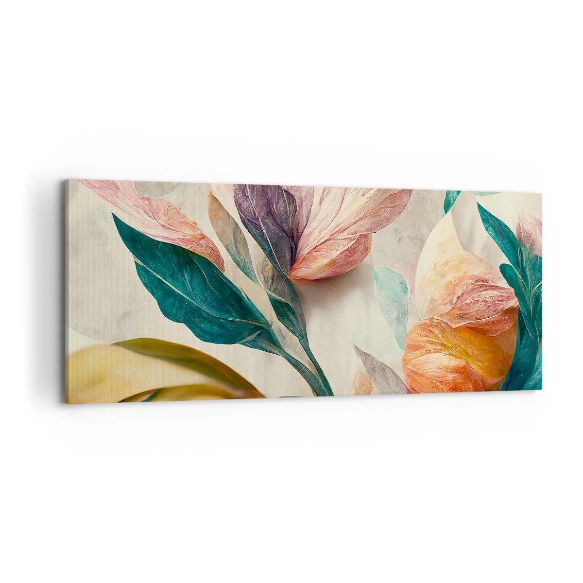 Canvastavla - Bild på duk - Blommor av de södra öarna - 100x40 cm