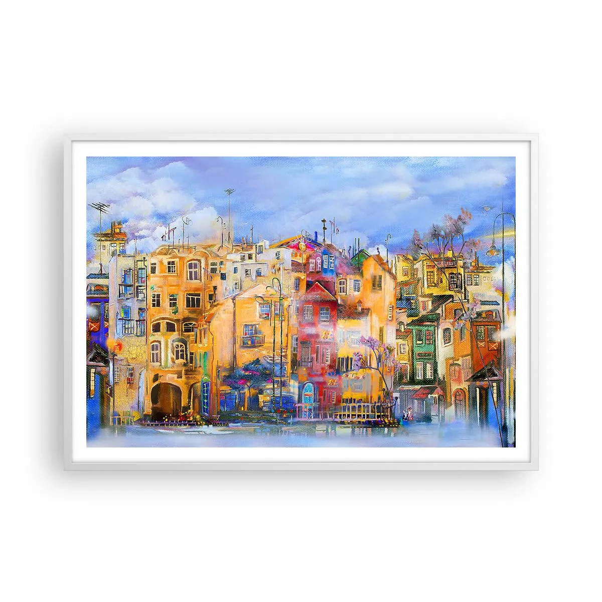 Affisch i vit ram - Vi är tillsammans - 100x70 cm