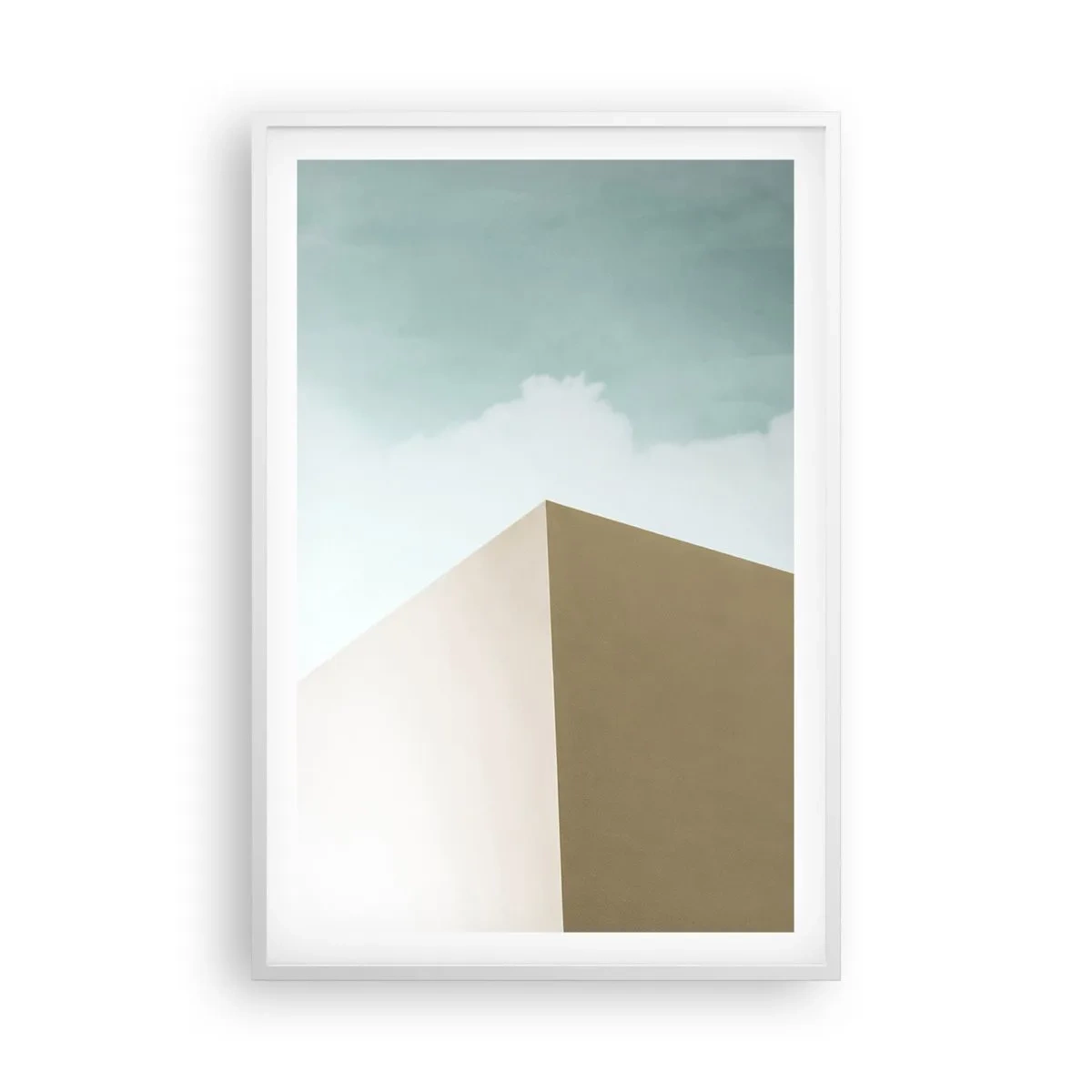 Affisch i vit ram - Geometri av en solig sommar - 61x91 cm