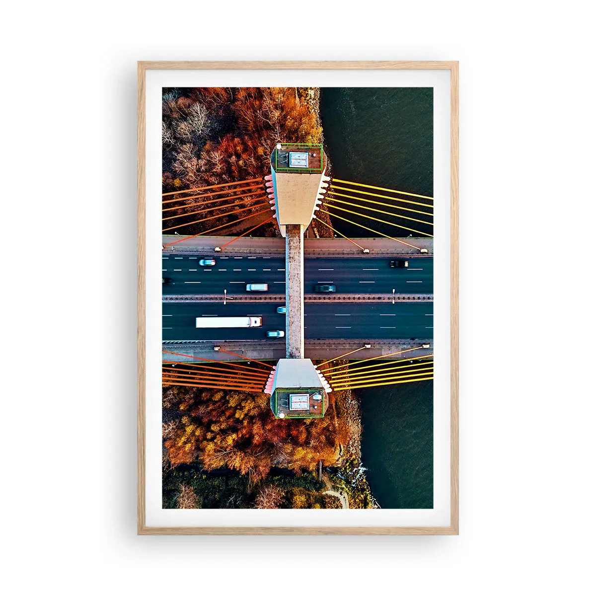 Affisch i ram av ljusek - Bortom vatten, bortom skog - 61x91 cm