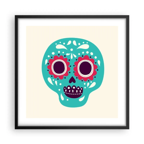 Affisch i svart ram - Livet - nöje till döden - 50x50 cm