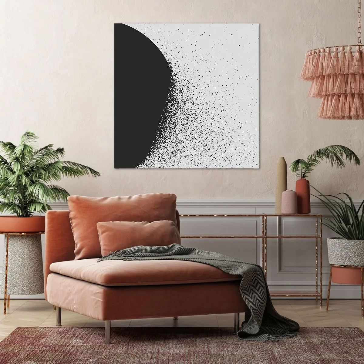Canvastavla - Bild på duk - Partiklarnas rörelse - 70x70 cm