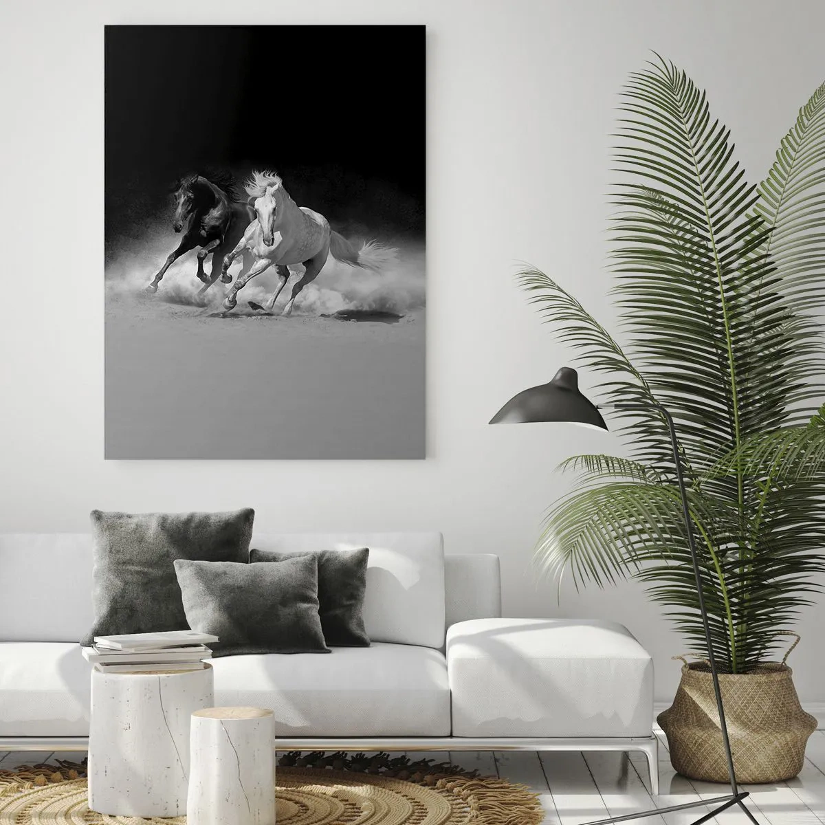 Glastavla - Bild på glas - Frihetens galopp - 50x70 cm