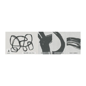 Provbit av fototapet Premium Canvas - Loopad abstraktion - Boho, Bit, Minimalistisk - 100x30 cm