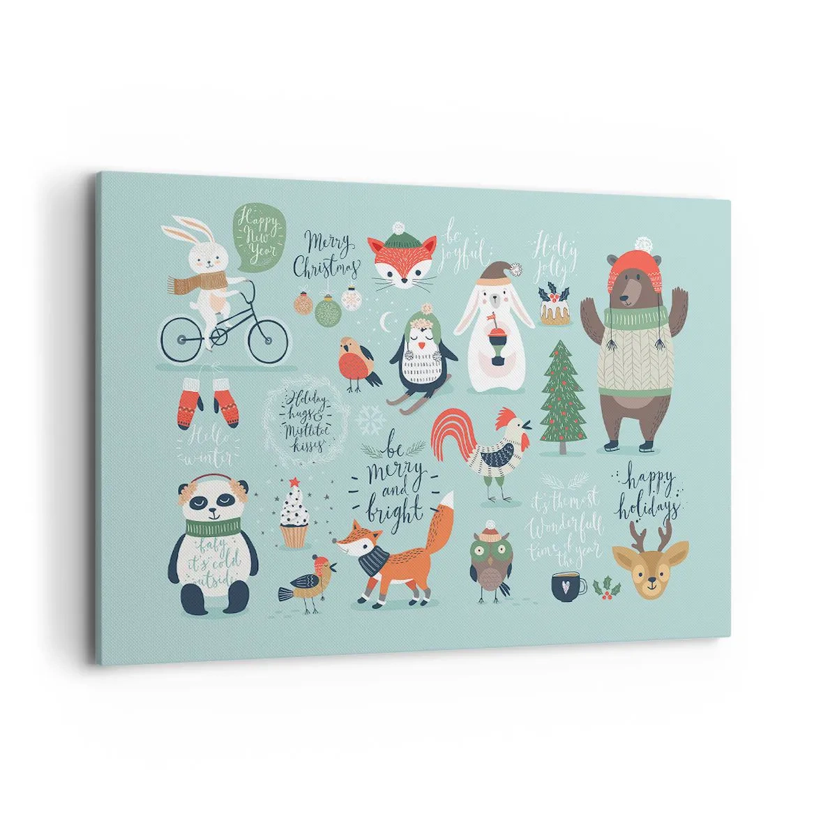 Canvastavla - Bild på duk - Må det alltid vara jul! - 120x80 cm