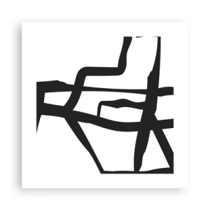 Affisch - Svartvit konstruktion - 40x40 cm