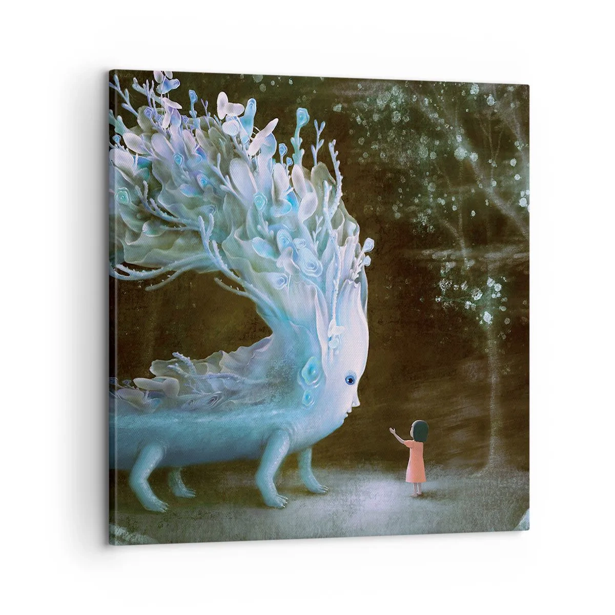 Canvastavla - Bild på duk - Fantastiskt möte - 60x60 cm