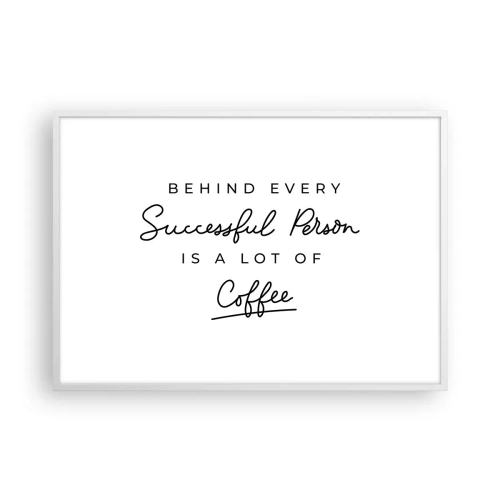 Affisch i vit ram - Framgångens hemlighet - 100x70 cm