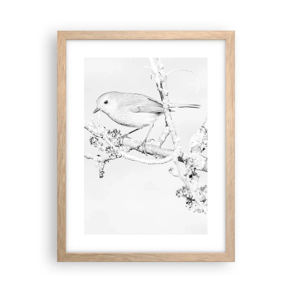 Affisch i ram av ljusek - Vintermorgon - 30x40 cm