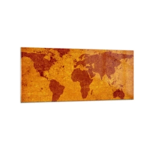 Glastavla - Bild på glas - Inbjudan till resa - 120x50 cm