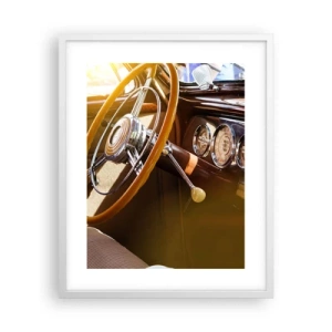 Affisch i vit ram - Smak av lyx från det förflutna - 40x50 cm