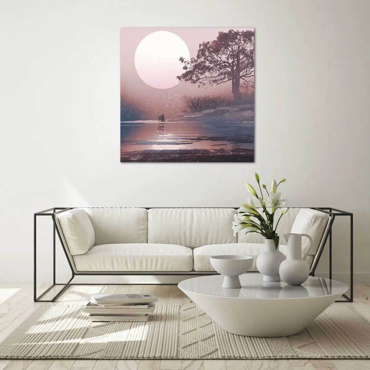 Glastavla - Bild på glas - Nattens under - 70x70 cm