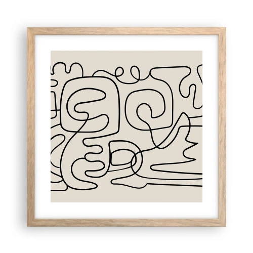 Affisch i ram av ljusek - Följ spåret - 40x40 cm