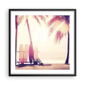 Affisch i svart ram - Det blir en underbar dag - 50x50 cm