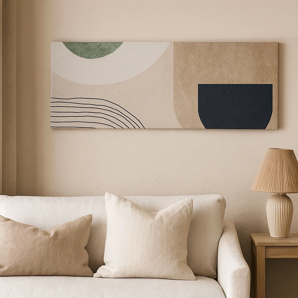 Canvastavla - Bild på duk - Ovalens mjukhet - 30x30 cm