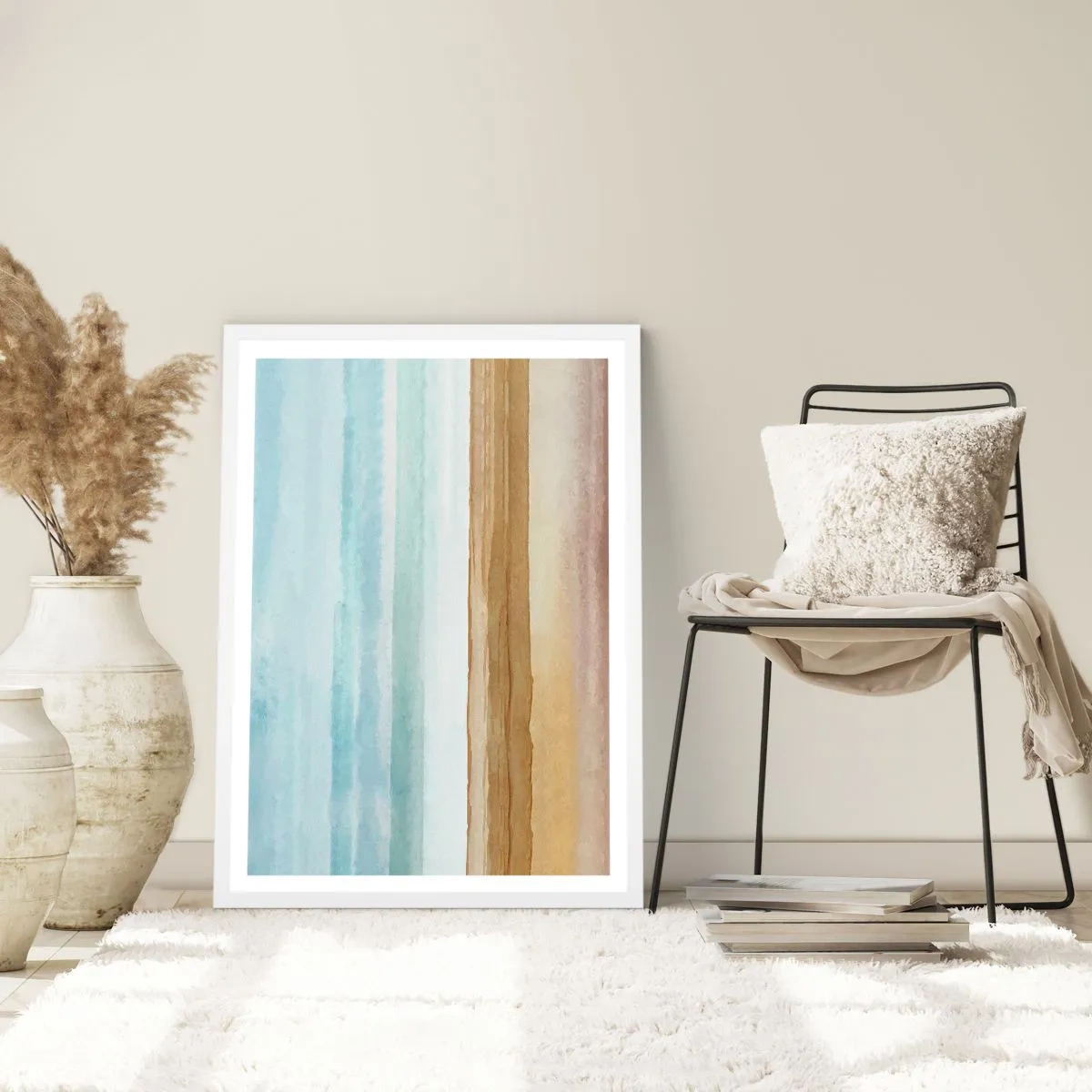 Affisch i vit ram - Svalkande - 50x70 cm