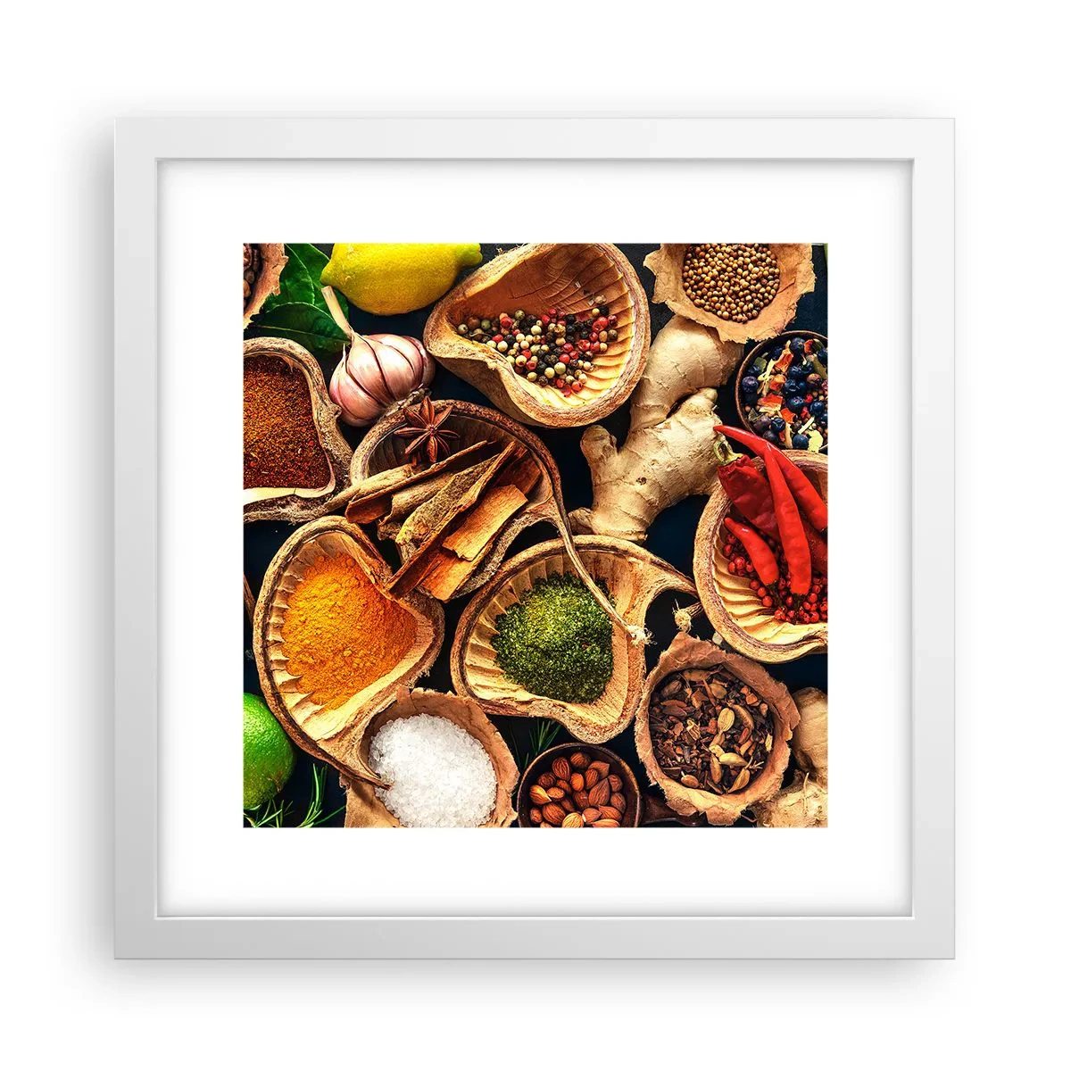 Affisch i vit ram - Ta vad du vill - 30x30 cm