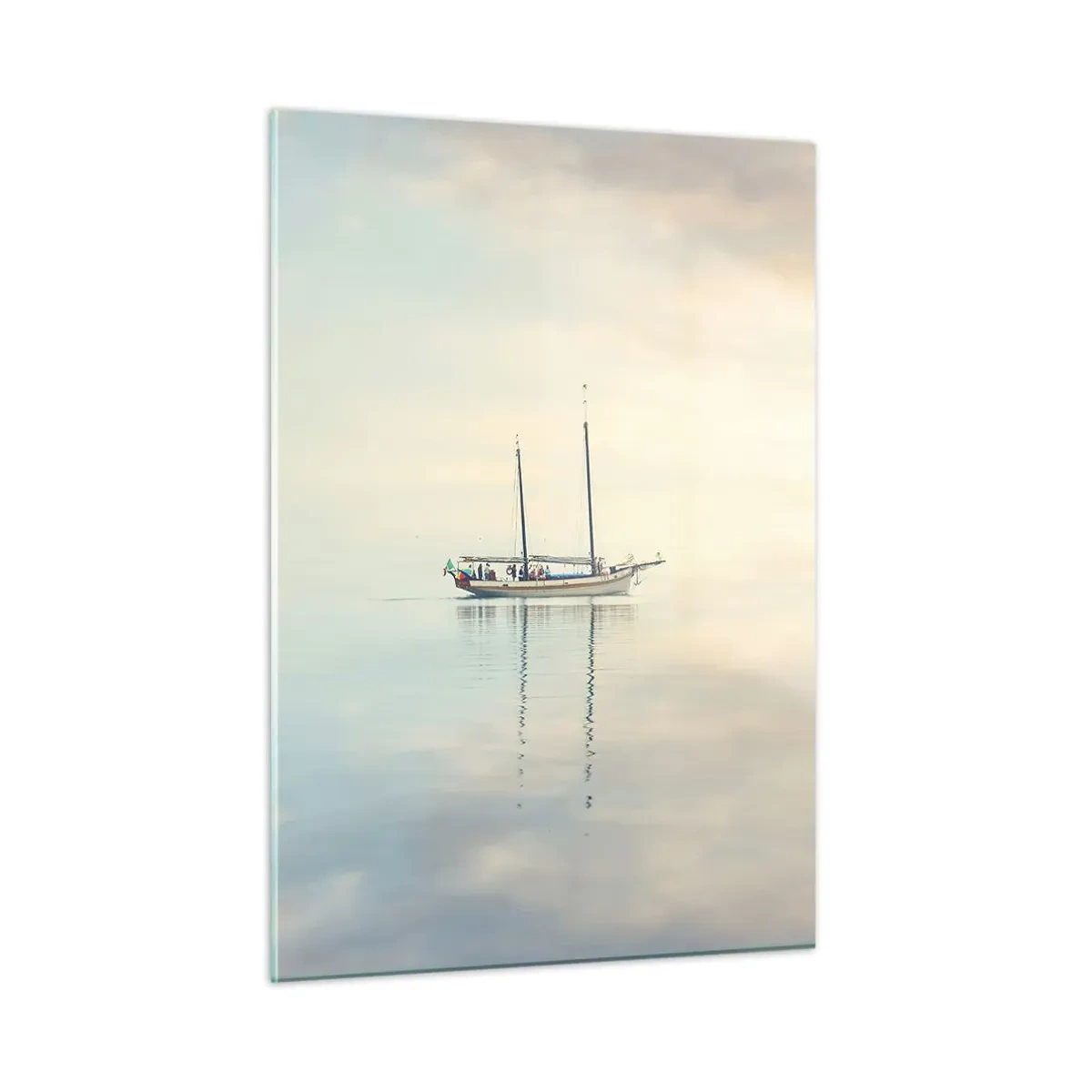 Glastavla - Bild på glas - I ett hav av tystnad - 50x70 cm