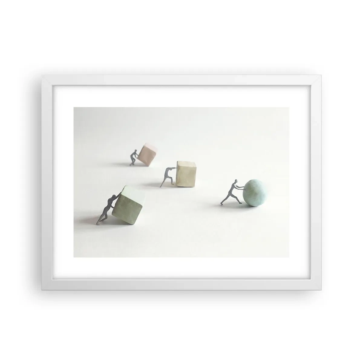 Affisch i vit ram - Livet leker - 40x30 cm