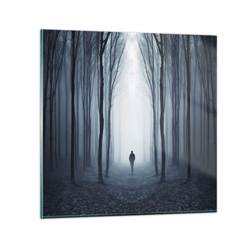 Glastavla - Bild på glas - Och allt är enkelt och klart - 70x70 cm